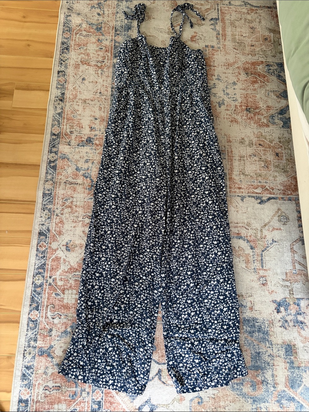 Old navy Women's Navy Floral Tie-Shoulder Jumpsuit